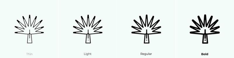 yucca icon. Thin, Light, Regular And Bold style design isolated on white background vector
