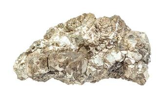 raw crystalline Marcasite rock isolated on white photo