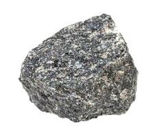 rough nepheline syenite rock isolated on white photo