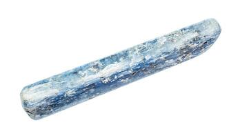 tumbled Kyanite gemstone isolated on white photo