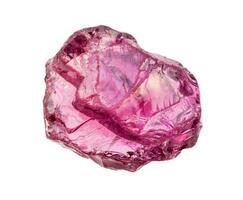 rough crystal of Rhodolite pyrope isolated photo