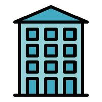 Apartment house icon vector flat