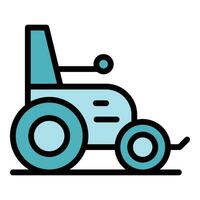 Headrest electric wheelchair icon vector flat