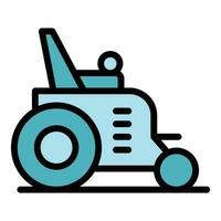 Stroller electric wheelchair icon vector flat
