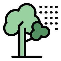 árbol aire filtrar icono vector plano