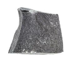 piece of raw gray Hyalobasalt rock isolated photo