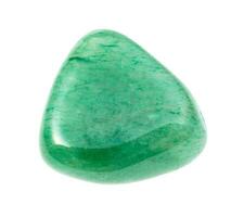 tumbled green Aventurine gemstone isolated photo