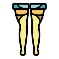 Stockings compression icon vector flat