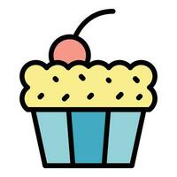 Australian cupcake icon vector flat