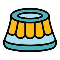 Jelly cake icon vector flat