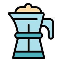 Briki coffee pot icon vector flat