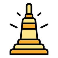 Jakarta stupa icon vector flat