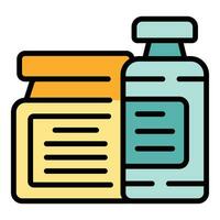 Hair care shampoo icon vector flat