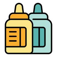 Conditioner bottle icon vector flat