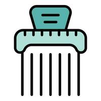 Comb hair icon vector flat