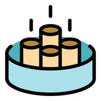 Fiber bandwidth icon vector flat
