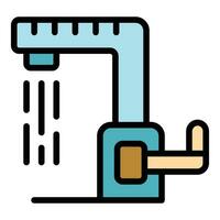 Kitchen water tap icon vector flat