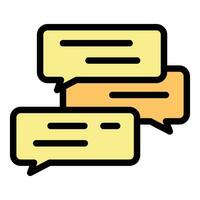 Chat speech icon vector flat