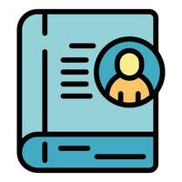 Lesson book icon vector flat