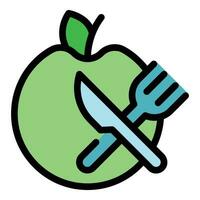 Apple diet icon vector flat