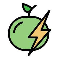 Food energy icon vector flat