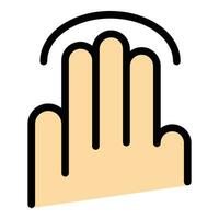 Hand move icon vector flat