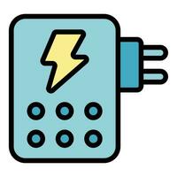 Charge plug icon vector flat