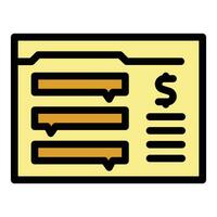 Loan money icon vector flat