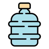 Water office bottle icon vector flat