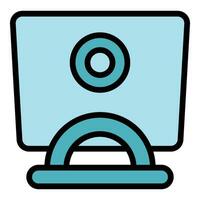 Spine laptop stand icon vector flat