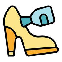 Woman shoes offer icon vector flat