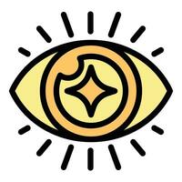 Mindfulness eye icon vector flat