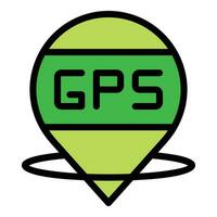 GPS ubicación icono vector plano