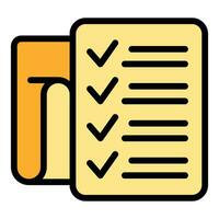 Paper task icon vector flat