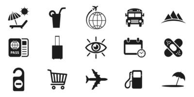 viaje vacaciones icono símbolo firmar aislado en blanco antecedentes. vector ilustración