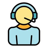 Online call support icon vector flat