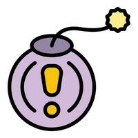 Bomb stress icon vector flat