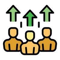 Group skill level icon vector flat