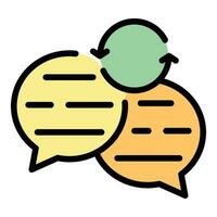 Update chat icon vector flat