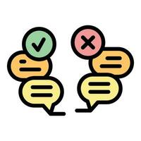 Call center chat icon vector flat