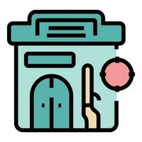 Gun shop icon vector flat