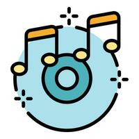 Wedding music party icon vector flat