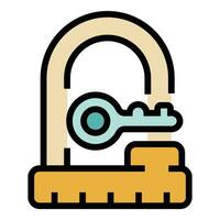 Bike padlock icon vector flat