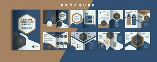 Brochure creative design. Multipurpose template with cover, back and inside pages vector