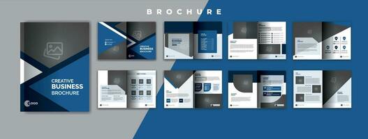 Brochure creative design. Multipurpose template with cover, back and inside pages vector