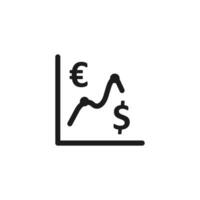 business finance icon solid glyph black isolated on white background vector