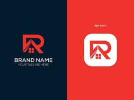 letter logo design real estate logo design vector