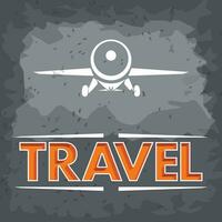 air travel sign grey vector