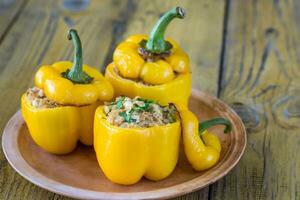 Stuffed bell peppers with quinoa photo