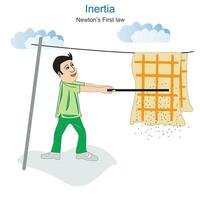 inertia, newtons first law. Experiment. vector